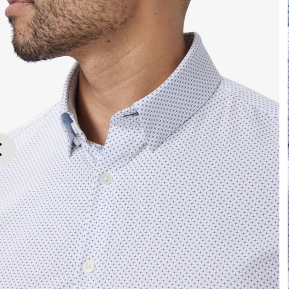 NWT Mizzen and Main White Plus Print Shirt Long Sleeved - Picture 4 of 12